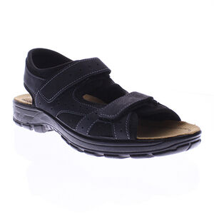 Spring Step Men's Mysia Sandals Black Nubuck Leather 46.0M